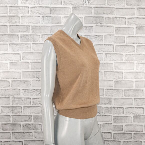 MARYAM NASSIR ZADEH Brown Apollo Vest Knit Wool Blend Vneck Sz Medium NWT - Picture 7 of 11